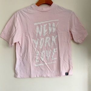 Andre Saraiva Pink Short Sleeve High Neck T-Shirt